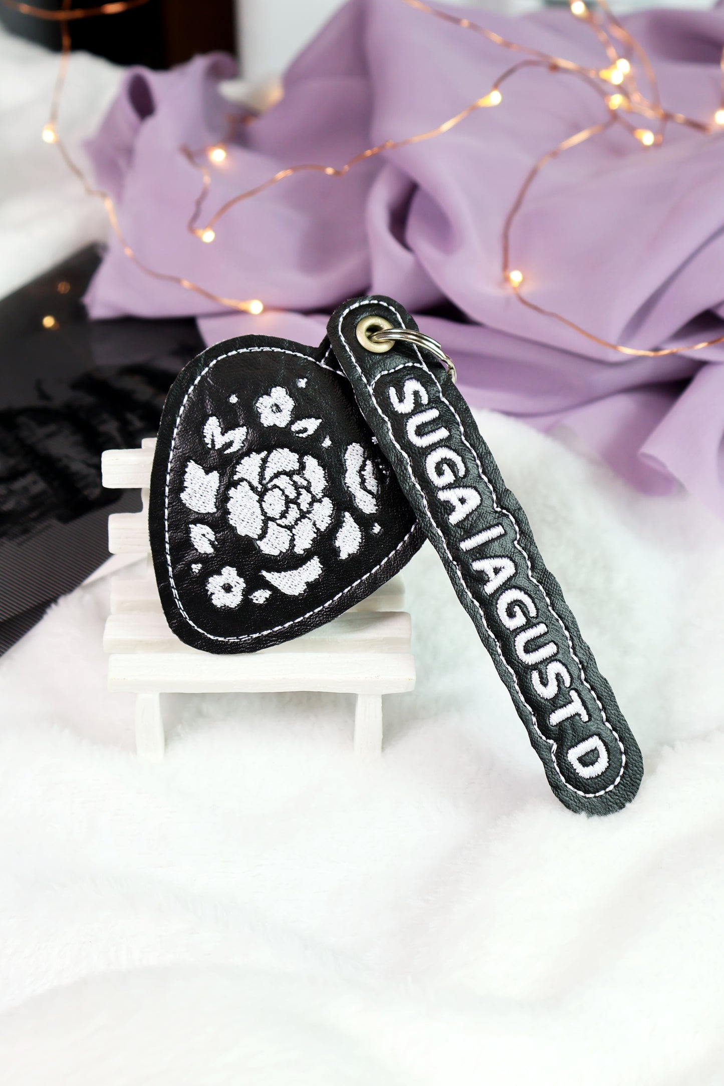 Suga/Agust D Guitar Pick Keychain