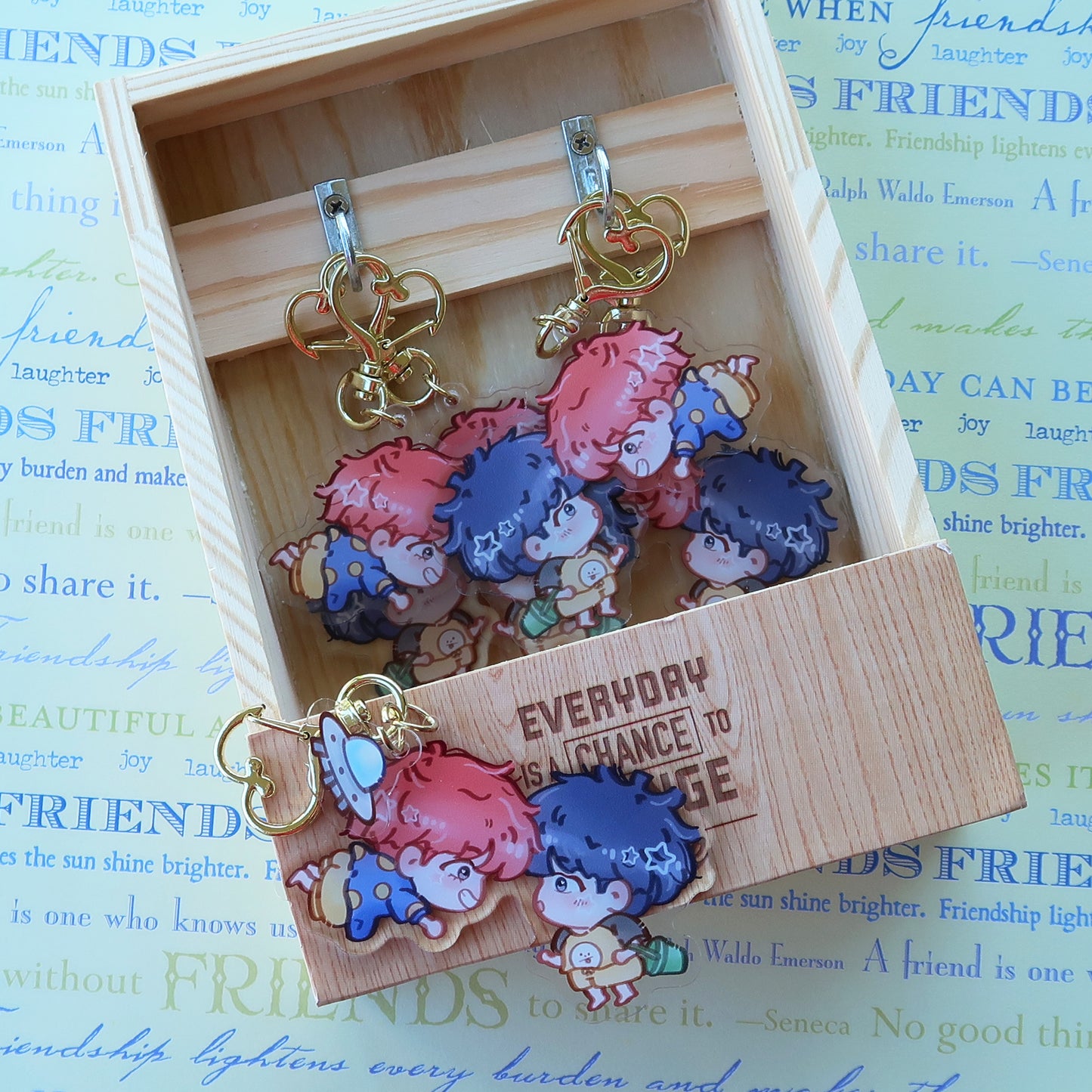 Taehyung & Jimin Ponyo Keychain