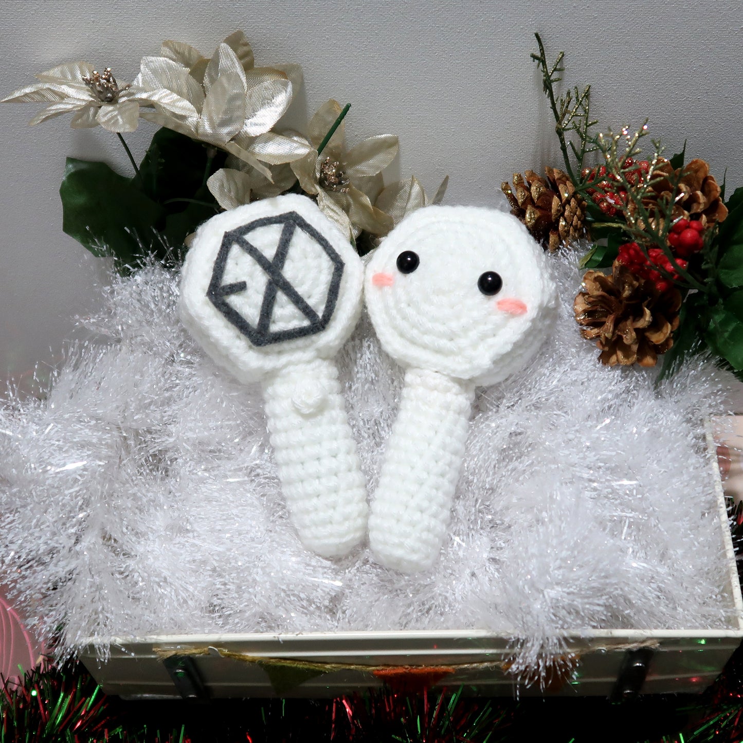 EXO Light Stick Crochet Plushies