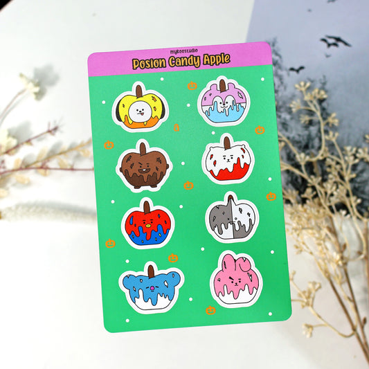 Poison Candy Apple Sticker Sheets [B-grade]
